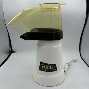 Presto‎ PopLite Hot Air Popcorn Popper 0482007 White w Butter Dish